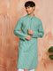 Men's Green Cotton Kurta