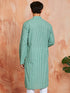 Men's Green Cotton Kurta