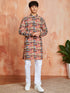 Men's Multi Color Cotton Kurta And Pyjama Set