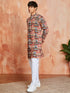 Men's Multi Color Cotton Kurta And Pyjama Set