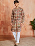 Men's Multi Color Cotton Kurta And Pyjama Set