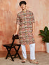 Men's Multi Color Cotton Kurta And Pyjama Set