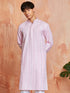 Men's Pink Silk Blend Kurta