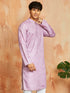 Men's Onion Pink Cotton Blend Kurta