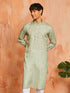Men's Green Cotton Blend Kurta