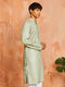 Men's Green Cotton Blend Kurta