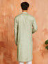 Men's Green Cotton Blend Kurta