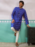 Men's Royal Blue Silk Blend Kurta