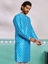 Men's Aqua Dupion Silk Kurta