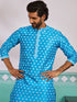 Men's Aqua Dupion Silk Kurta
