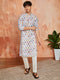 Men's Aqua Silk Blend Kurta And Pyjama Set