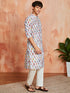 Men's Aqua Silk Blend Kurta And Pyjama Set