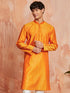 Men's Orange Silk Blend Kurta