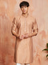 Men's Peach Silk Blend Kurta
