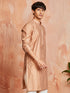 Men's Peach Silk Blend Kurta