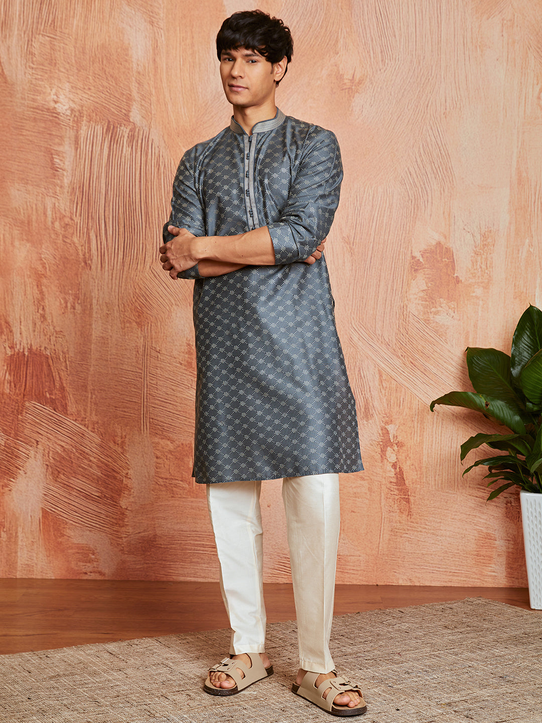 Men's Steel Silk Blend Kurta