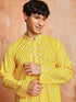 Men's Yellow Cotton Kurta And Pyjama Set