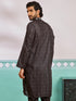 Men's Black Silk Blend Kurta