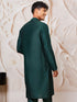 Men's Bottle Green Silk Blend Kurta