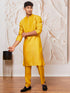 Men's Mustard Silk Blend Kurta Only