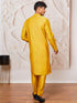 Men's Mustard Silk Blend Kurta,Pyjama Set.