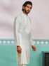 Men's White Silk Blend Kurta