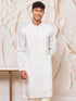 Men's White Silk Blend Kurta
