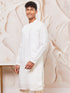 Men's White Silk Blend Kurta