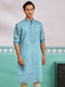 Men's Aqua Silk Blend Kurta