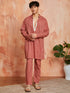 Men's Rust Cotton Kurta And Pyjama Set