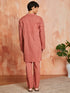 Men's Rust Cotton Kurta And Pyjama Set