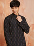 Men's Black Cotton Kurta