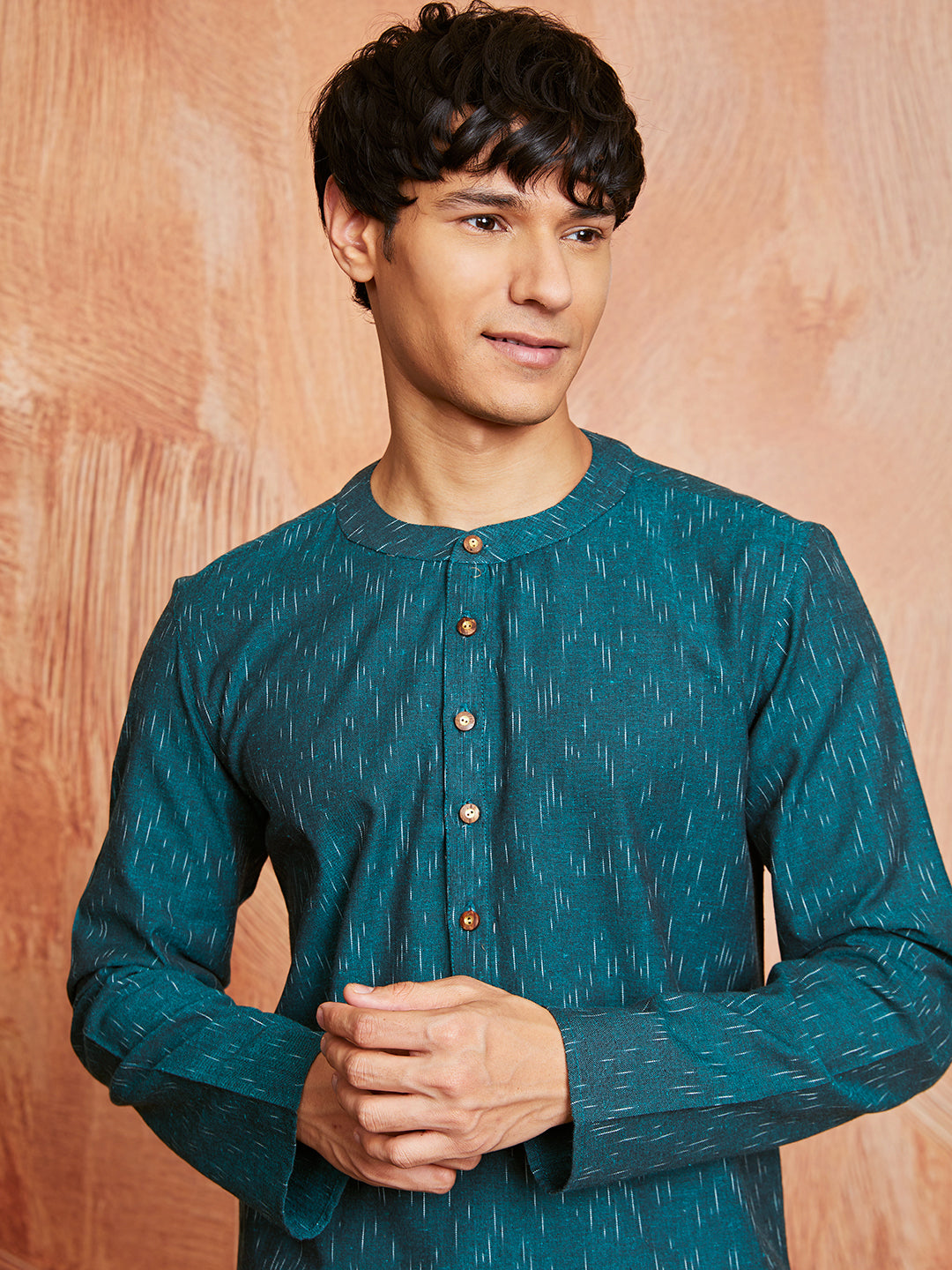 Men's Green Cotton Kurta