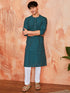 Men's Green Cotton Kurta And Pyjama Set