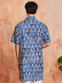 Men's Blue Cotton Kurta
