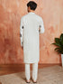 Men's Cream Cotton Kurta And Pyjama Set