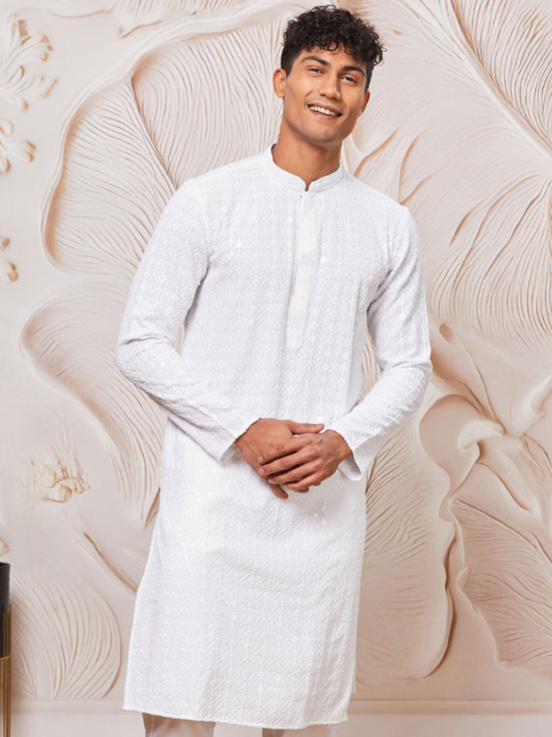 Men's White Rayon Only Kurta