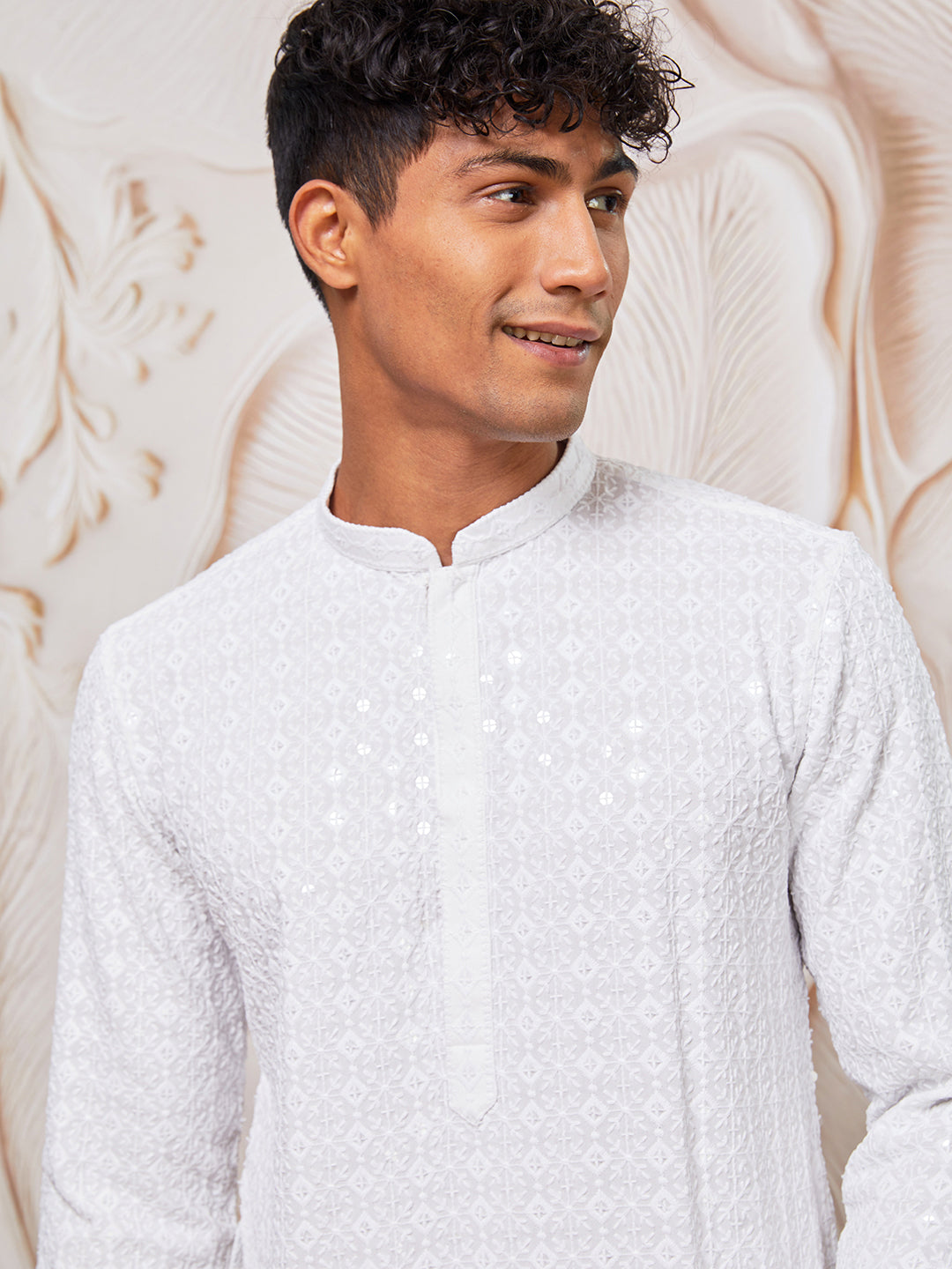 Men's White Rayon Only Kurta