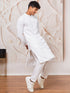 Men's White Rayon Kurta Pyjama Set