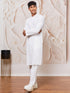 Men's White Rayon Kurta Pyjama Set