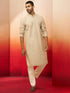 Men Green Cotton Floral Sequin Embroidered Kurta