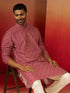 Men Falsa Cotton Gems Work Kurta