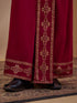 Men's Cream Viscose Embroidered Thigh Length Kurta With Dhoti