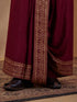 Men's Cream Cotton-Silk Embroidered Thigh Length Kurta With Dhoti
