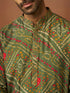 Men's Green Bandhani Kurta with Pyjama