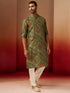 Men's Green Bandhani Kurta with Pyjama