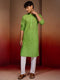 Mens Green Bandhani Kurta with Pyjama