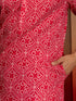 Men's Red Bandhani Kurta with Pyjama