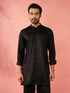 Men's Black Mid-Length Kurta
