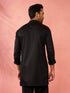 Men's Black Mid-Length Kurta